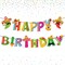 2Pcs Mexican Happy Birthday Banner Colorful Mexican Fiesta Birthday Bunting Garland Cinco De Mayo Taco Paper Banner Pre-Assembled for Mexican Carnival Birthday Hanging Decor Party Supplies